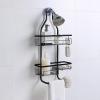 imageSunnyPoint Sturdy Tubing Structure Bathroom Hanging Shower Head Caddy Organizer Standard GreyBlack