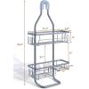 imageSunnyPoint Sturdy Tubing Structure Bathroom Hanging Shower Head Caddy Organizer Standard GreyGrey