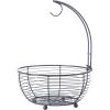 imageSunnyPoint Tabletop 2Tier Countertop Fruit Basket StandClassic Basket With Banana Hanger