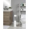 imageSunnyPoint Toilet Tissue Paper Roll Holder Round Base Stand with Reserve WHTWht