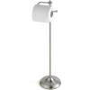 imageSunnyPoint Bathroom Free Standing Toilet Tissue Paper Roll Holder Stand with Reserve Function Chrome FinishSatin Nickel