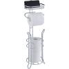 imageSunnyPoint Bathroom Heavyweight Toilet Tissue Paper Roll Storage Holder Stand with Reserve and Shelve The Reserve Area Has Enough Space to Store Mega Rolls BronzeChrome