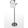 imageSunnyPoint Classic Bathroom Free Standing Toilet Tissue Paper Roll Holder StandBlack Nickel
