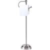 imageSunnyPoint Classic Bathroom Free Standing Toilet Tissue Paper Roll Holder StandBrush Chrome