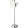 imageSunnyPoint Classic Bathroom Free Standing Toilet Tissue Paper Roll Holder StandChrome
