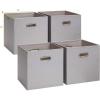 imageSunnyPoint Cloth Foldable Storage Basket Bin Foldable Storage Cube Boxes Fabric Drawer with Metal Handle for Closet Shelf Cabinet Bookcase 11quot Beige