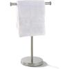 imageSunnyPoint Countertop Hand Towel Holder Stand  165quot Tall Stainless Steel TBar Rack with Weighted Base Brushed Satin Nickel Finish  Jewelry Holder for Bathroom Vanity or KitchenSatin Nickel