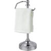 imageSunnyPoint Deluxe Free Standing Heavy Weighted Countertop Fingertip Towel Holder Stand Satin NickleSatin Nickle