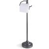 imageSunnyPoint Deluxe Free Standing Heavy Weighted Toilet Tissue Paper Roll Holder Stand Brushed NickelBlack Nickel