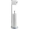imageSunnyPoint Free Standing Bathroom Toilet Paper Holder Stand with Reserve Reserve Area has Enough Space for Jumbo RollChrome