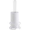 imageSunnyPoint Heavy Gauge Toilet Paper Holder Stand  Freestanding Tissue Roll Storage for 3 Rolls  Durable Steel with RustResistant Chrome Finish  Easy Assembly with Tools IncludedWhite