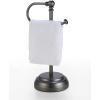 imageSunnyPoint Heavy Weight Classic Decorative Metal Fingertip Towel Holder Stand for Bathroom Kitchen Vanity and Countertops Brush Chrome 135quot x 55quot x 55quot INCHBlack Nickel