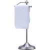 imageSunnyPoint Heavy Weight Metal Fingertip Towel Holder Stand for Bathroom Kitchen Vanity and Countertops Hanging Bar is 142quot Height Satin Nickel 156quot x 56quot x 56quotEasy Assembly RequiredStain Nickel