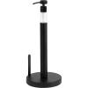 imageSunnyPoint Heavy Weighted Paper Towel Holder Stand Dispenser Builtin SprayPump Bottle Spray Bottle Satin NickelCoating Black