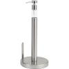 imageSunnyPoint Heavy Weighted Paper Towel Holder Stand Dispenser Builtin SprayPump Bottle Spray Bottle Satin NickelSatin Nickel