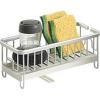 imageSunnyPoint Never Rust Aluminum Utensil Sink Cleaning Tools Holder for Kitchen Sink with Drain Board Dish Wand Sponge Soap Dispenser Utensil Organizer Caddy BLKSil