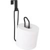 imageSunnyPoint Over The Tank Toilet Tissue Paper Roll Holder Dispenser and Reserve for Bathroom Storage and Organization  Metal Hanging Holds 1 Roll BlackBlack
