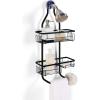 imageSunnyPoint Sturdy Tubing Structure Bathroom Hanging Shower Head Caddy Organizer Standard GreyBlack
