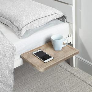 imageSunnyPoint Bedside Shelf Office Divider  Clamp on Shelf for Bunk Lofts ampamp Bed Frame Standard  1378quot X 984quot X 221quot Natural WoodNatural Wood