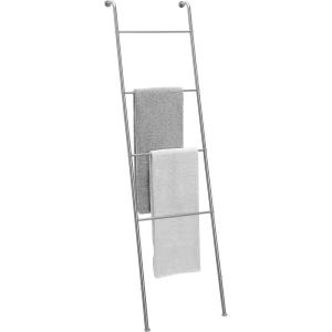imageSunnyPoint Classic Home Bath Bedroom Closet Leaning Ladder Rack BLKSilver