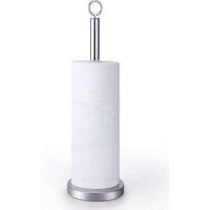 imageSunnyPoint Elite Heavy Weighted Sturdy Spare Toilet Paper Roll Holder Storage StandStainless Steel