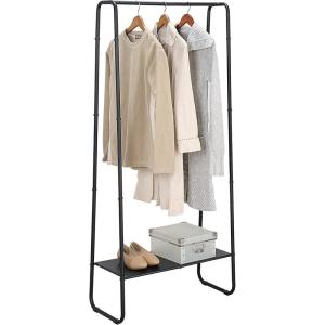 imageSunnyPoint Freestanding Clothes Garment Rack Organizer Closet OFFWHITEBLK