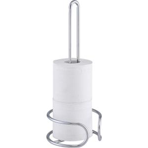 imageSunnyPoint Heavy Gauge Toilet Paper Holder Stand  Freestanding Tissue Roll Storage for 3 Rolls  Durable Steel with RustResistant Chrome Finish  Easy Assembly with Tools IncludedChrome