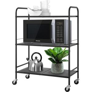 imageSunnyPoint Metal Rolling Organizer Utility Craft Cart Large BLKBlk