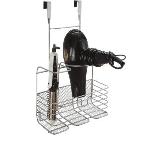 imageSunnyPoint Metal Wire Over Door Hair Care ampamp Styling Tool Organizer  Bathroom Storage Basket for Hair Dryer Flat Iron Curling Wand Hair Straightener Brushes  Holds Hot Tools