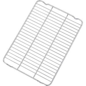 imageSunnyPoint OvanSafe 100 Stainless Steel Wire Cooling Rack for Baking Cake Breads  Oven Cooking Roasting Grilling  Heavy Duty Commercial Quality Fits Quarter Size 1 85quot X 114quot1