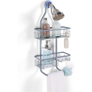 imageSunnyPoint Sturdy Tubing Structure Bathroom Hanging Shower Head Caddy Organizer Standard GreyGrey