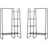 imageSunnyPoint Freestanding Clothes Garment and Accessories Organizer Closet Rack BLKBLK