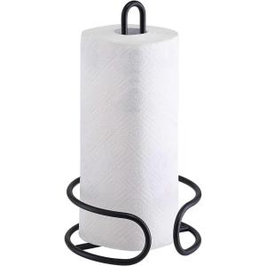 imageSunnyPoint Classic Heavy Wire Gauge Kitchen BBQ Outdoor Picnic Paper Towel Holder Heavy Enough to Tear by Single Hand Black
