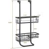 imageSunnyPoint Classic Metal Bathroom Shower Caddy Over Door Hanging Storage Organizer Basket Standard BlackBlack