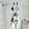 imageSunnyPoint Classic Metal Bathroom Shower Caddy Over Door Hanging Storage Organizer Basket Standard BlackBlack