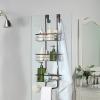 imageSunnyPoint Classic Metal Bathroom Shower Caddy Over Door Hanging Storage Organizer Basket Standard BlackBrown
