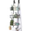 imageSunnyPoint Classic Metal Bathroom Shower Caddy Over Door Hanging Storage Organizer Basket Standard BlackBlack