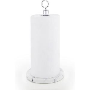 imageSunnyPoint Heavy Weighted Sturdy Paper Towel Holder Stand Dispenser with Faux Marble Base Fits Standard and Jumbo Sized Paper Towel