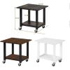 imageSunnyPoint 2Tier Under Desk Printer Stand with Storage Shelf and Steel Frame Industrial Mobile Printer Cart Holder with Lockable Wheels for Home and Office