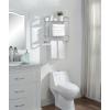 imageSunnyPoint Compact Wall Mount 2 Tier Bathroom Shelf with Towel Bars Chrome