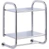 imageSunnyPoint Compact Wall Mount 2 Tier Bathroom Shelf with Towel Bars Chrome