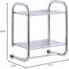 imageSunnyPoint Compact Wall Mount 2 Tier Bathroom Shelf with Towel Bars Chrome