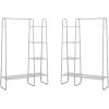 imageSunnyPoint Freestanding Metal Garment Rack with Bottom Shelf Industrial Clothing Organizer Closet Rack for Hanging Clothes Coats and Accessories  Heavy Duty Stable Triangle Frame 62 Height