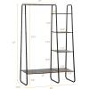 imageSunnyPoint Heavy Duty Clothes Rack with Storage Shelf Industrial Freestanding Metal Garment Organizer Wardrobe Closet Hanging Rack for Bedroom Laundry or Entryway  62 Tall