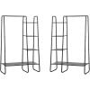 imageSunnyPoint Heavy Duty Clothes Rack with Storage Shelf Industrial Freestanding Metal Garment Organizer Wardrobe Closet Hanging Rack for Bedroom Laundry or Entryway  62 Tall