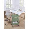 imageSunnyPoint 3Tier Delicate Compact Rolling Metal Storage Organizer  Mobile Utility Cart KitchenUnder Desk Cart with Caster Wheels RED 1535 X 1024 X 268HTurq