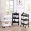 imageSunnyPoint 3Tier Delicate Compact Rolling Metal Storage Organizer  Mobile Utility Cart KitchenUnder Desk Cart with Caster Wheels RED 1535 X 1024 X 268HGrey