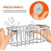 imageSunnyPoint NeverRust Deluxe Kitchen amp Bathroom Sink Sponge Holder Organizer with Adhesive Mount  Additional Suction Cup Included  Sponge amp Brush NOT Included  74 x 33 x 275 Inch Pack of 2