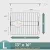 image:imageSunnyPoint 304 Stainless Steel Sink Protector Rack With Rear Drain Hole  RustResistant Grid for Kitchen Sink Bottom Scratch Prevention  Rear Drain Hole Required 16 X 1316 X 13