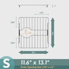 image:imageSunnyPoint 304 Stainless Steel Sink Protector Rack With Rear Drain Hole  RustResistant Grid for Kitchen Sink Bottom Scratch Prevention  Rear Drain Hole Required 16 X 131311 X 1161